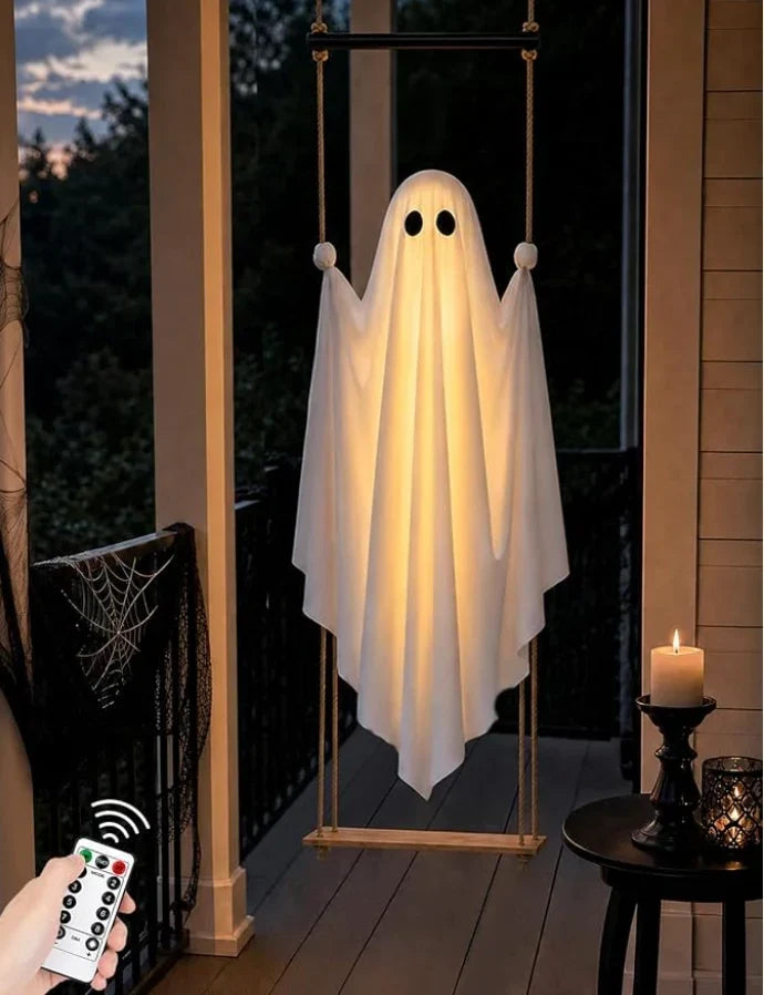 Glowing Ghost Swing: The Halloween Porch Decor Everyone Stops to Photograph