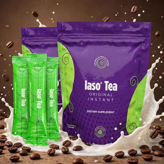 Pack of 2 laso Instant Tea - Gentle Cleansing Herbal Tea in Convenient - splash