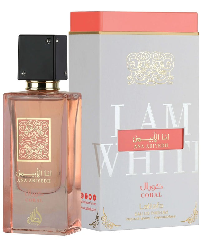 Lattafa Ana Abiyedh Coral for Unisex Eau de Parfum Spray – 2.0 Ounce / 60 ml – New Sealed - view 1