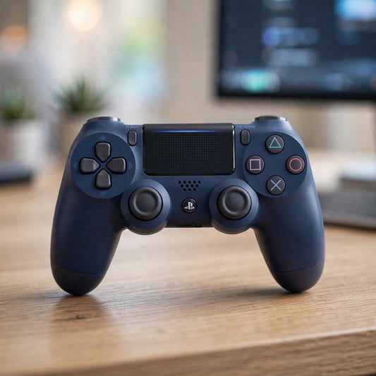 SONY PS4 Wireless Controller DUALSHOCK 4 Midnight Blue JAPAN OFFICIAL - desksetup