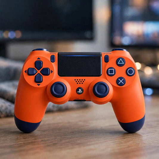 DualShock 4 Wireless Controller for PlayStation 4 - Sunset Orange - desksetup