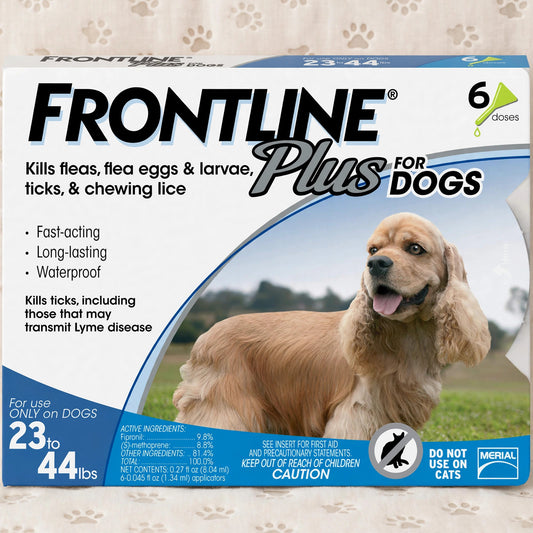 Frontline Plus Flea and Tick Treatment for medium Dogs 23-44 LBs 6 Dos - studio