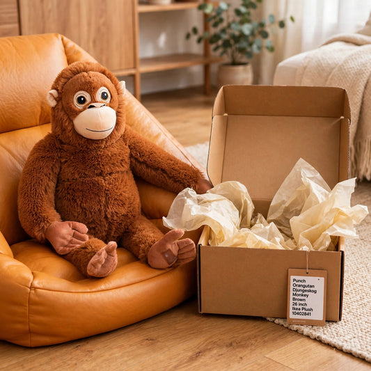 Punch Orangutan Djungeskog Monkey Brown 26 inch Ikea Plush 10402841 - unbox
