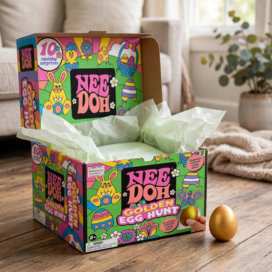 NeeDoh Golden Egg Hunt - Sensory Squeeze Toy Pudding Set random color - unbox