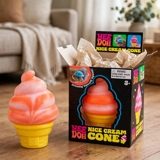 NeeDoh Schylling NICE CREAM CONE, NEE DOH Stress Ball NEW - unbox