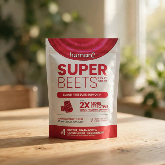 HumanN Super Beets Heart Chews 60 Count - wood