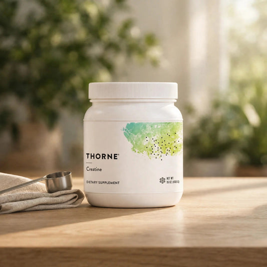 THORNE Creatine, Micronized Creatine Monohydrate Powder, 90 Servings. - wood