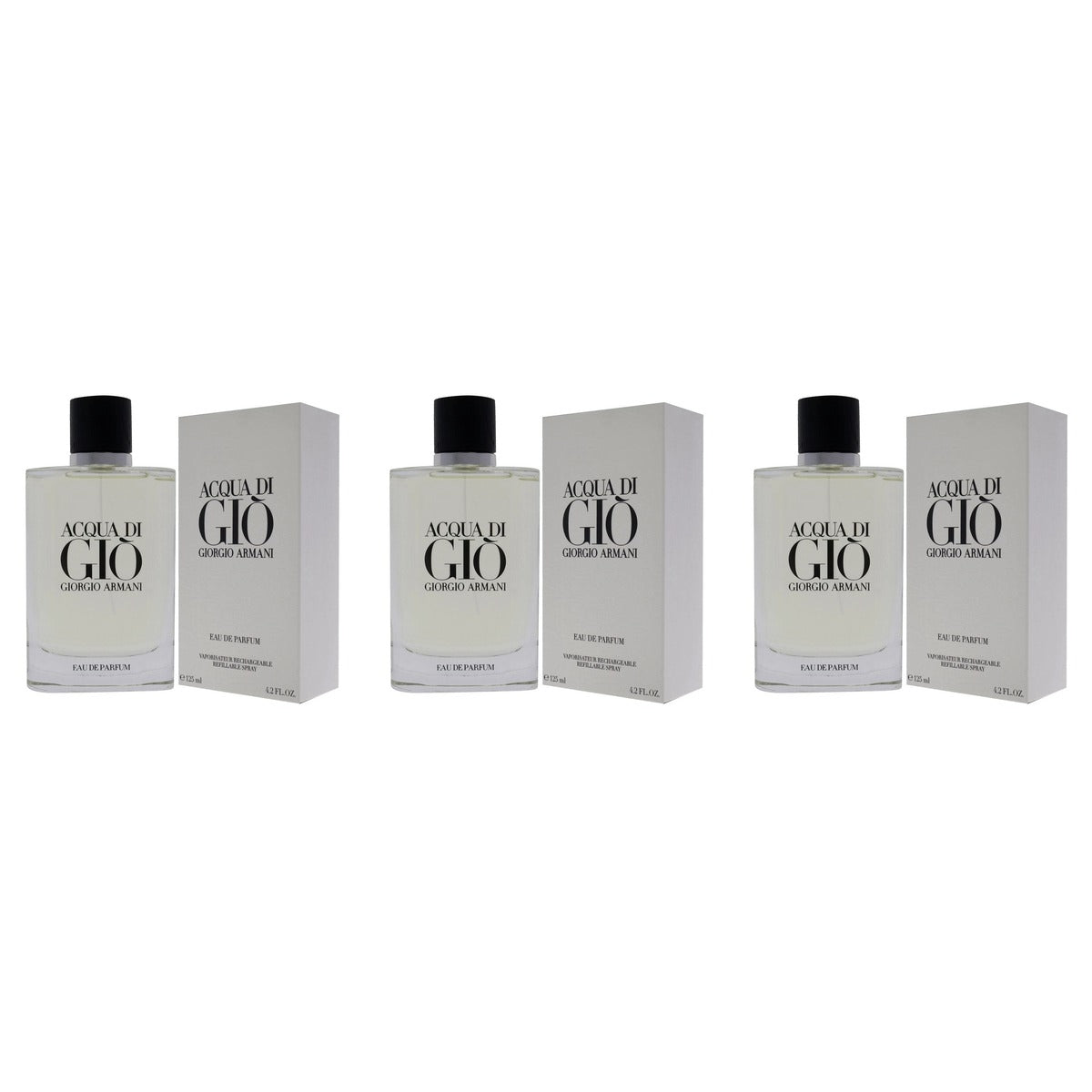 ACQUA DI GIO * Giorgio Armani EDP Men 125ml - Trio - 3 Bottles (20% OFF)