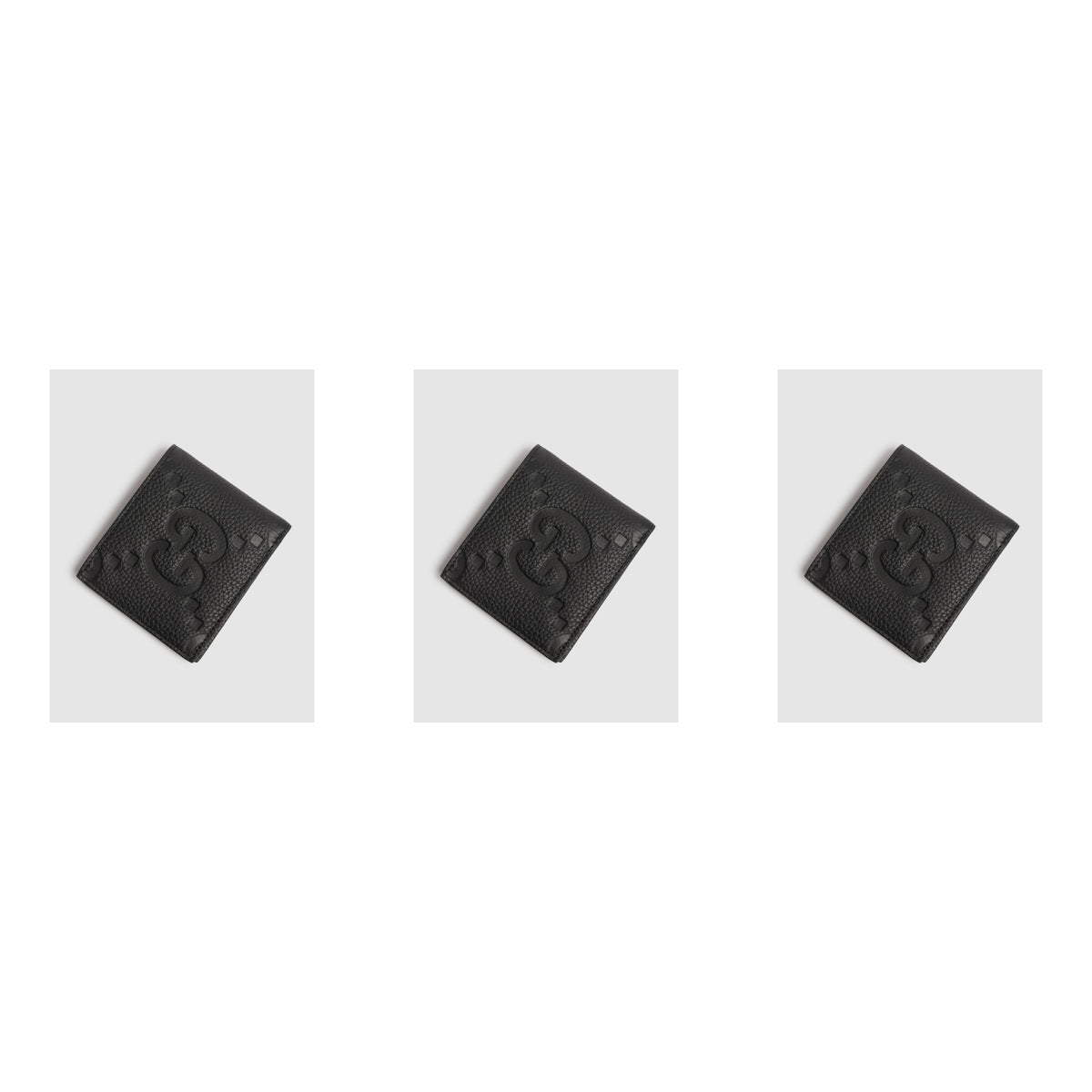 Gucci Bi-fold Wallet Jumbo GG Black - Trio - 3 Pieces (20% OFF)