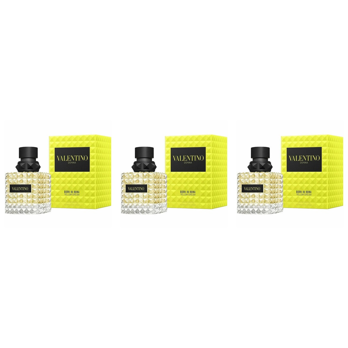 Donna Born In Roma Yellow Dream by Valentino EDP 3.4oz - Trio - 3 Bottles (20% OFF)