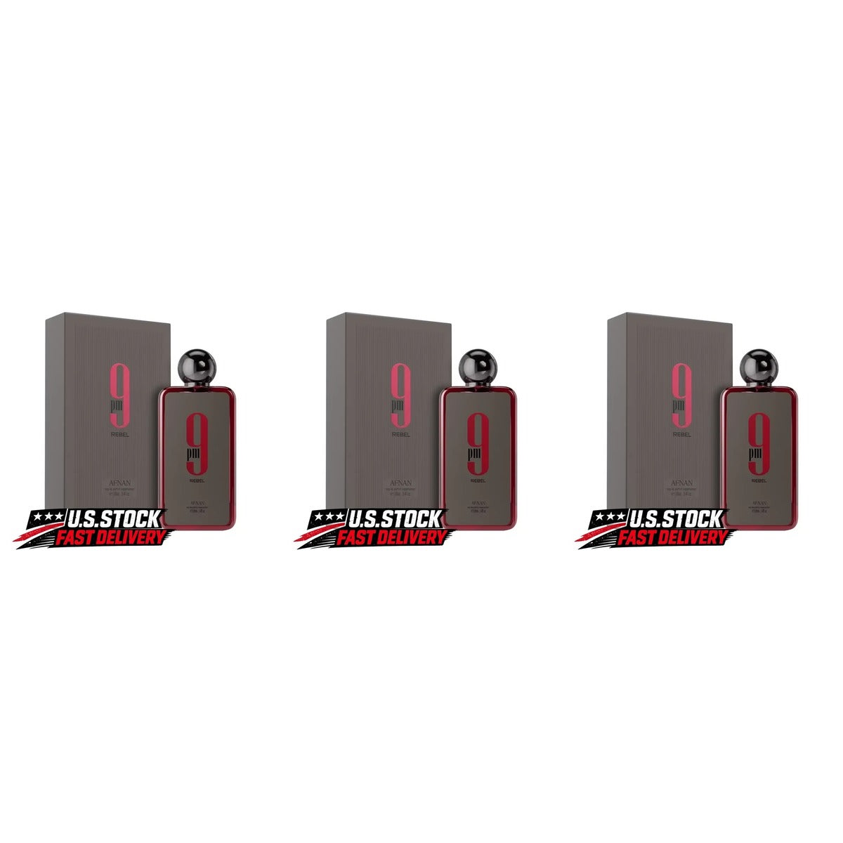 Afnan 9PM Rebel EDP 100ml - Trio - 3 Bottles (20% OFF)