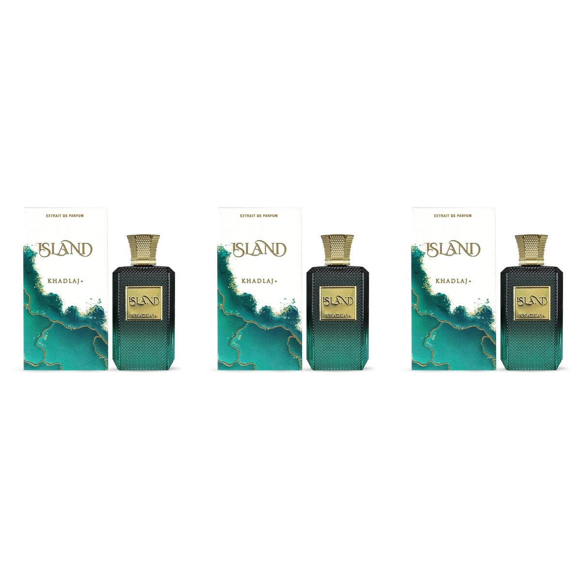Khadlaj Island for Extrait de Parfum 100ml - Trio - 3 Bottles (20% OFF)