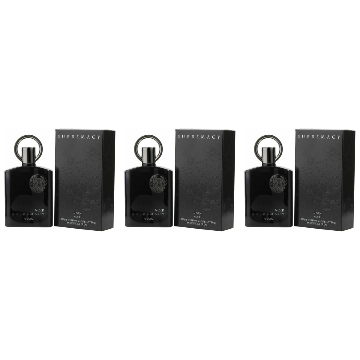 Supremacy Noir by Afnan EDP 3.4oz - Trio - 3 Bottles (20% OFF)