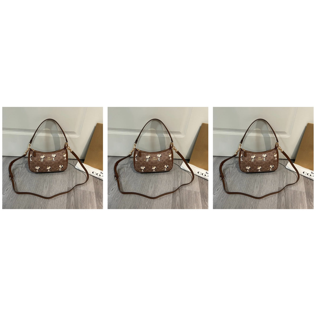 Coach X Peanuts Teri Shoulder Bag Snoopy Print - Trio - 3 Pieces (20% OFF)