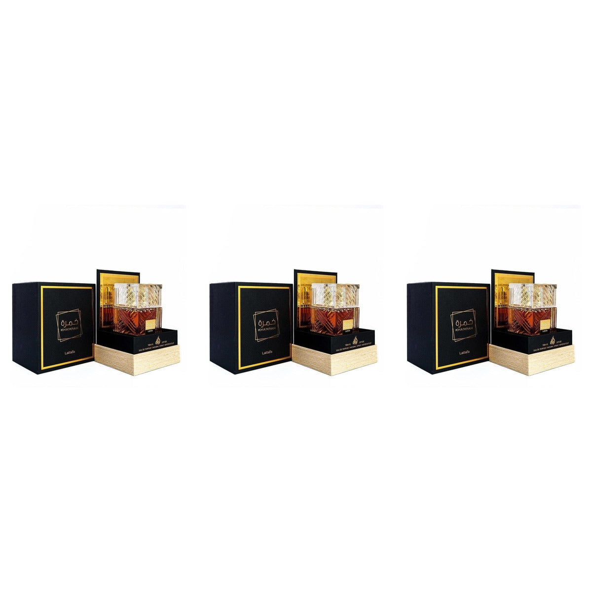Khamrah by Lattafa for EDP 3.4oz - Trio - 3 Bottles (20% OFF)
