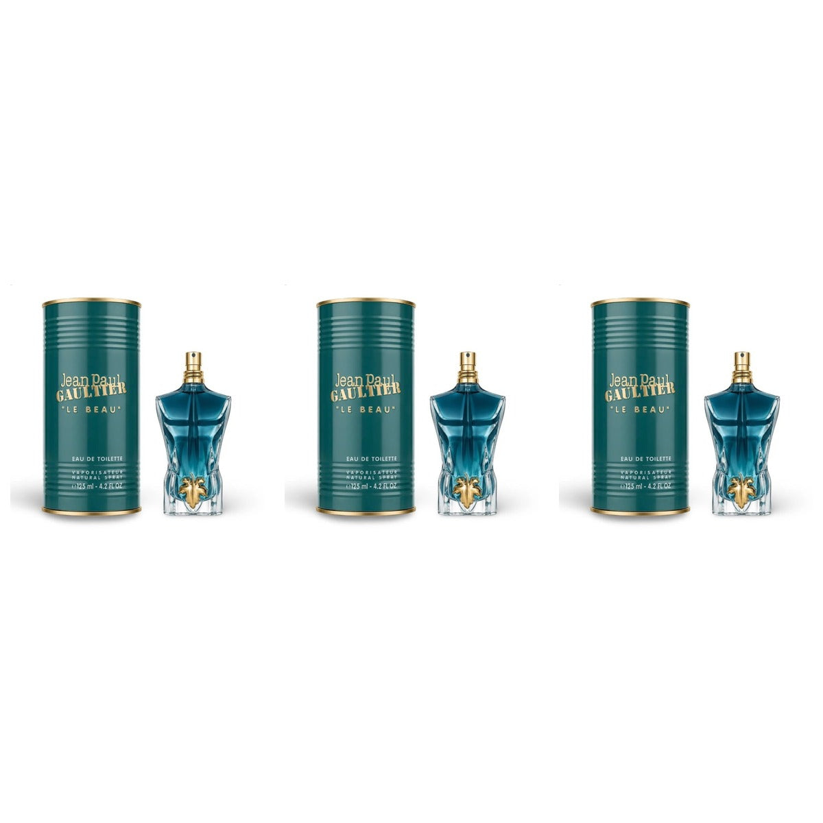 JEAN PAUL GAULTIER LE BEAU EDT 125ml - Trio - 3 Bottles (20% OFF)