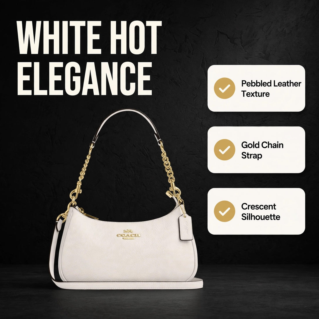 Coach Teri 2Way Shoulder Bag White: Style Guide & Details