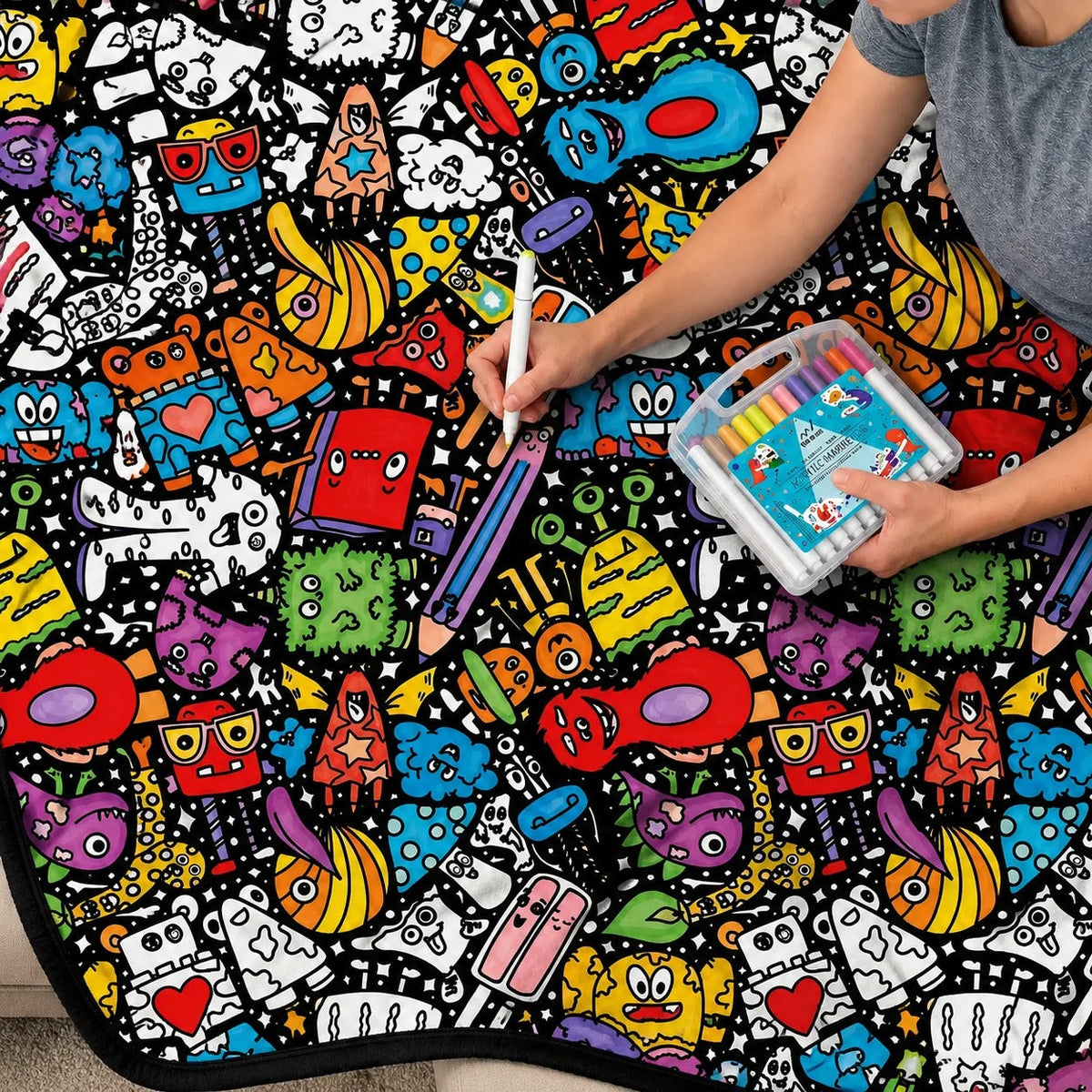 Reusable Coloring Blanket + Washable Markers: Style It Like a Pro This Christmas