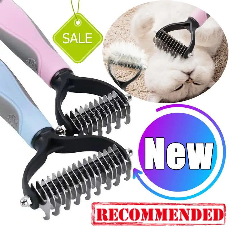Pro Deshedding Brush for Cats & Dogs