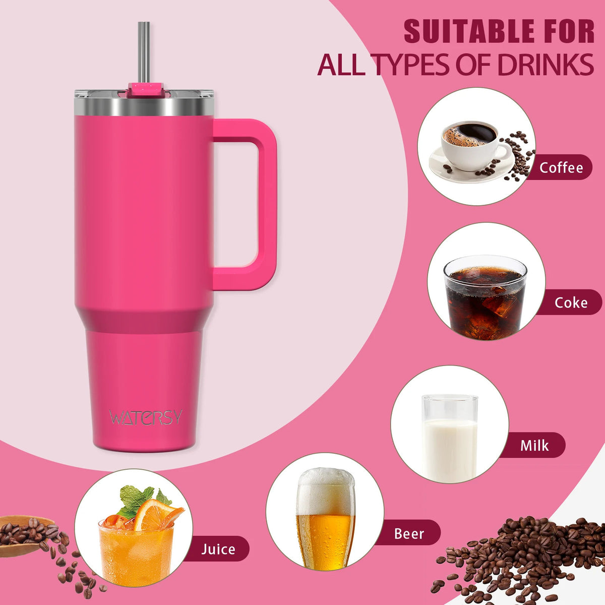 Glass with lid and straw