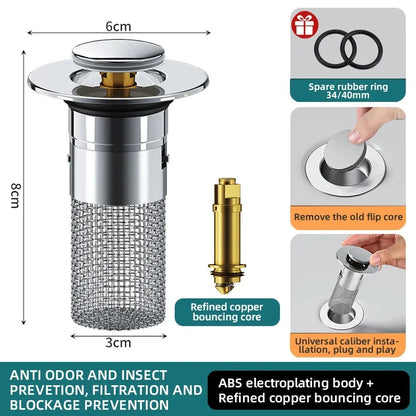 Pop-Up Sink Filter & Stopper
