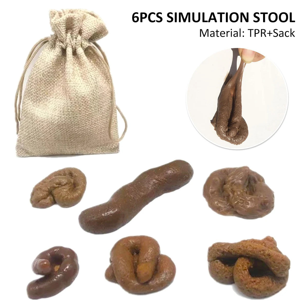 6Pcs Fake Poop Realistic