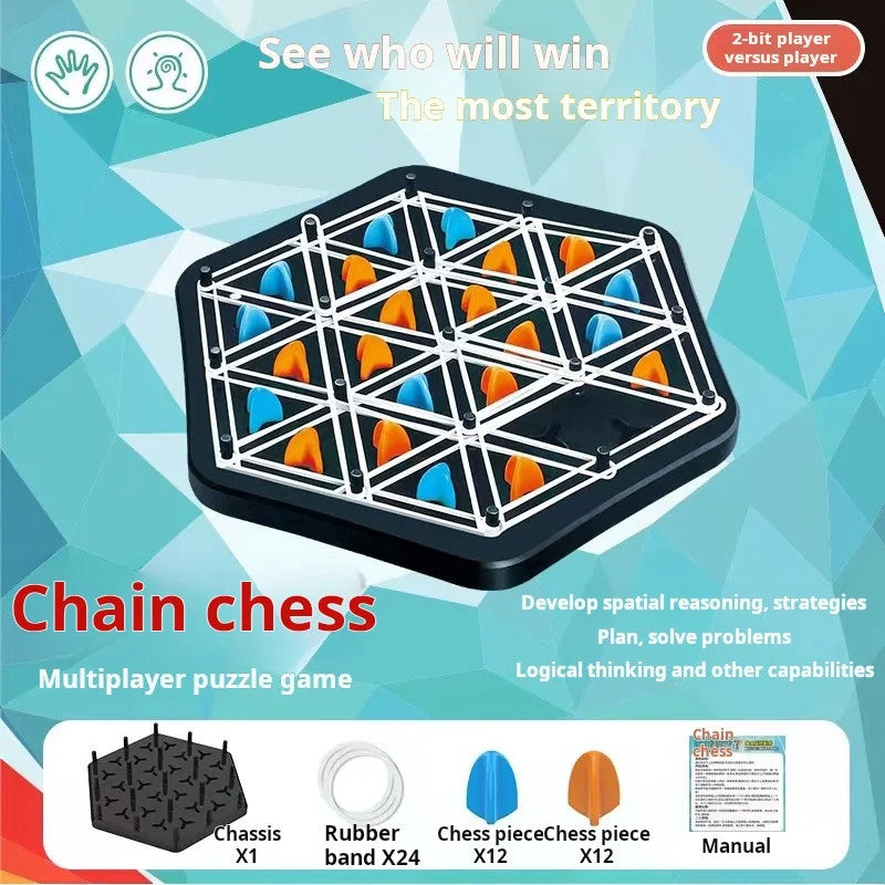 Chain Triangle Chess Game Triggle Rubber Band Game