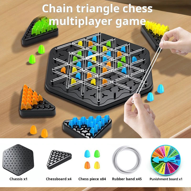 Chain Triangle Chess Game Triggle Rubber Band Game