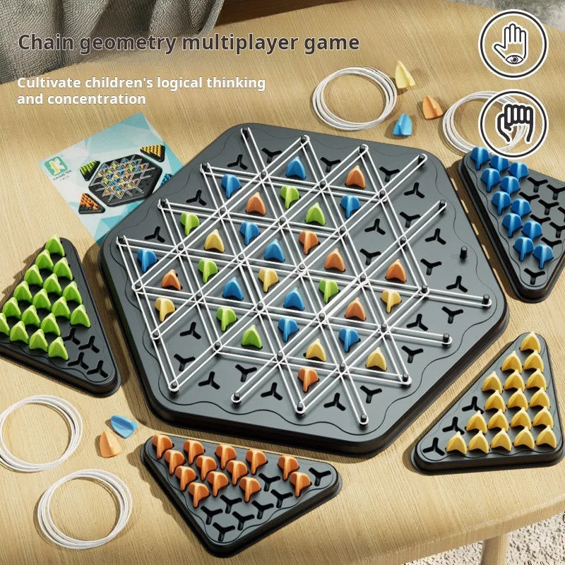 Chain Triangle Chess Game Triggle Rubber Band Game