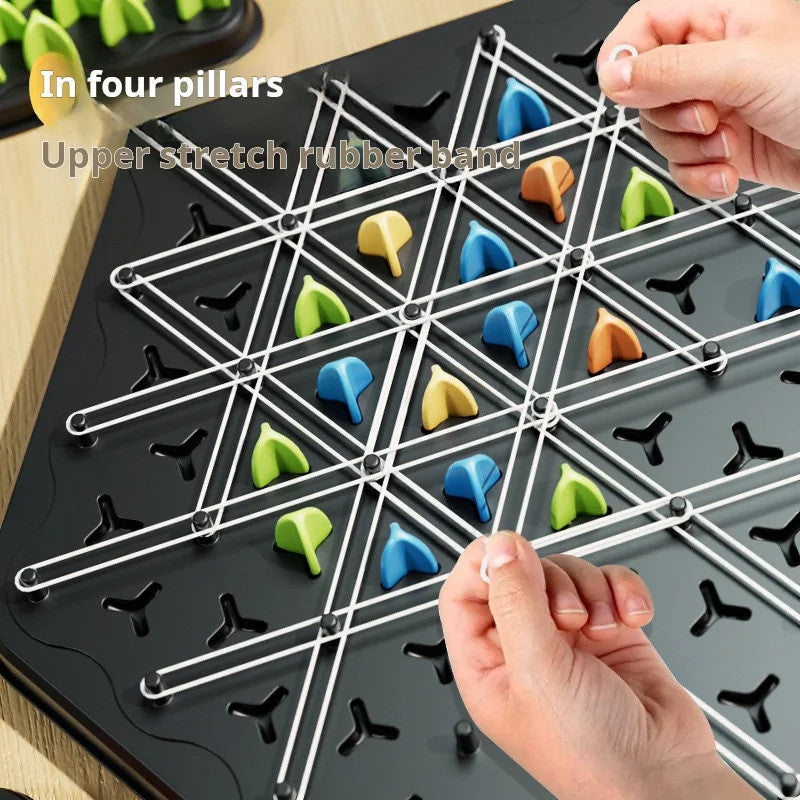 Chain Triangle Chess Game Triggle Rubber Band Game