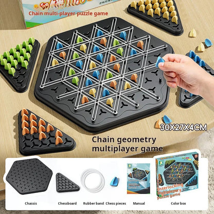 Chain Triangle Chess Game Triggle Rubber Band Game