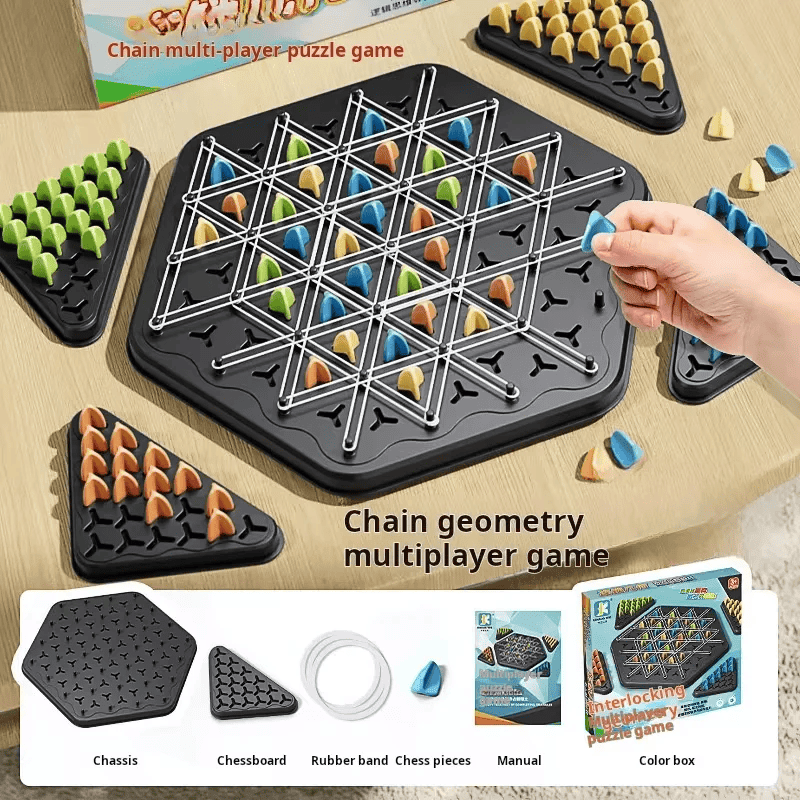 Chain Triangle Chess Game Triggle Rubber Band Game