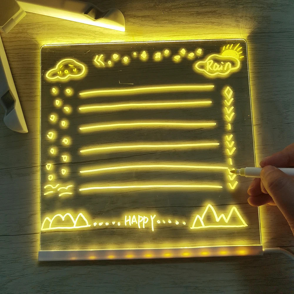 Personalized LED Erasable Acrylic Lamp for Kids