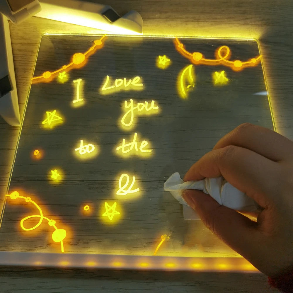 Personalized LED Erasable Acrylic Lamp for Kids