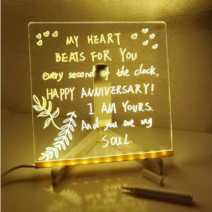 Personalized LED Erasable Acrylic Lamp for Kids
