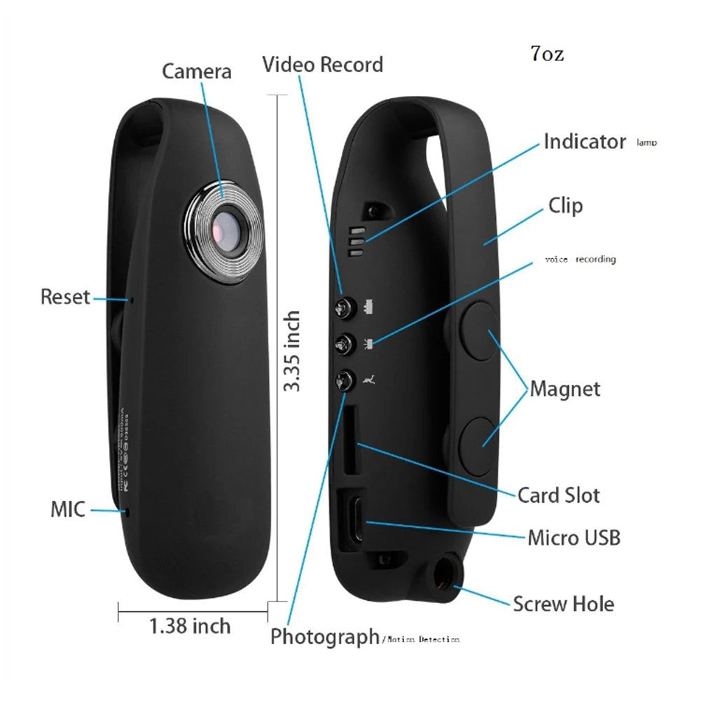HD Micro Pocket Cam: Portable Motion Recorder