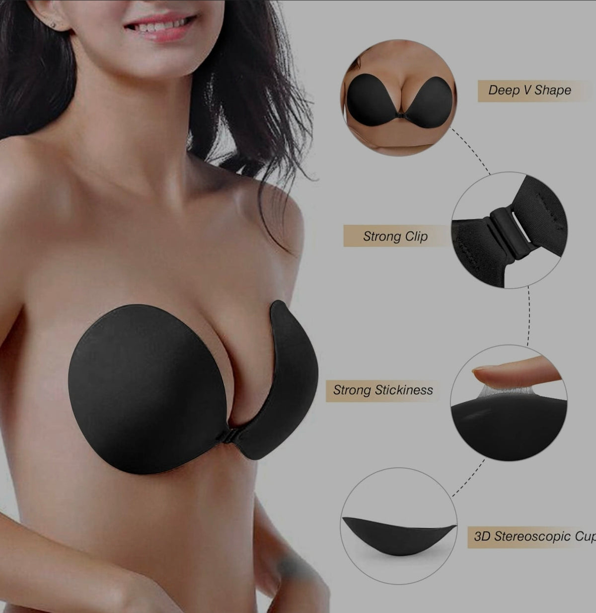 Invisible Lift-Up Silicone Bra