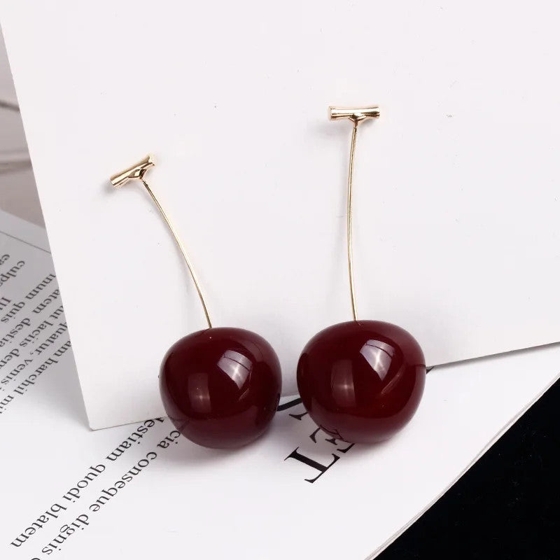 Sweet Red Cherry Earrings