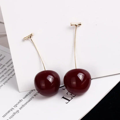 Sweet Red Cherry Earrings