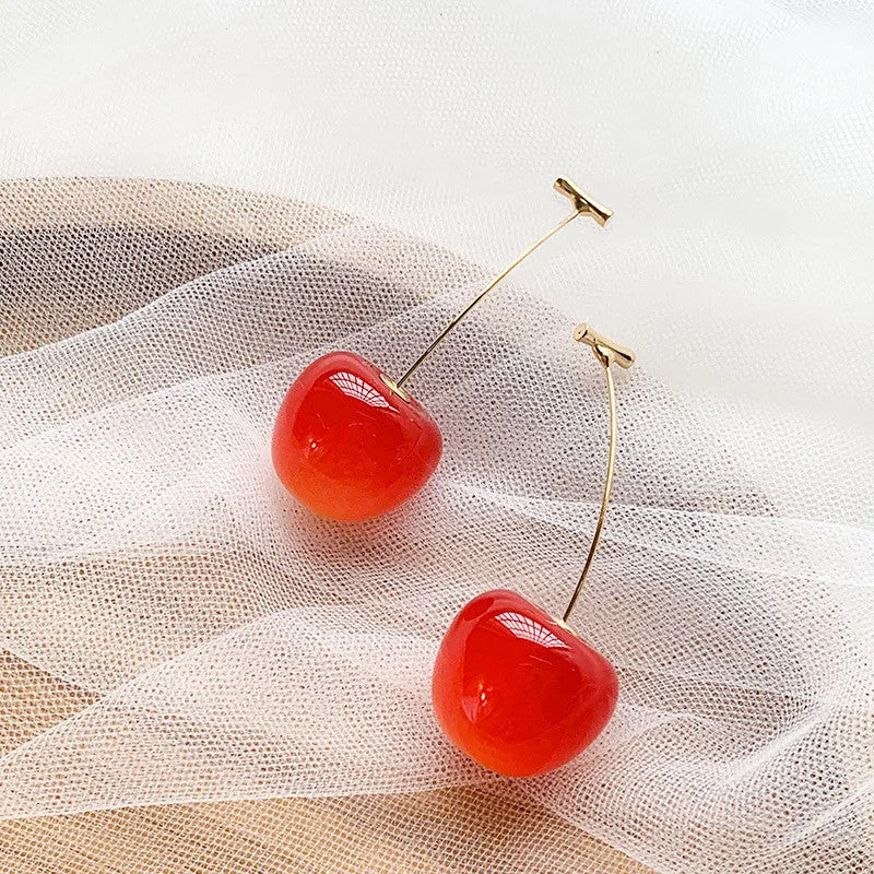 Sweet Red Cherry Earrings