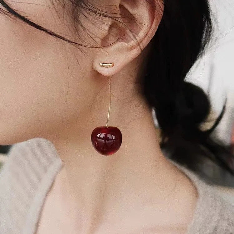 Sweet Red Cherry Earrings