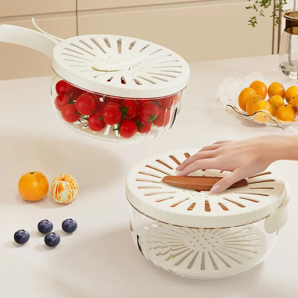 Fruit Washing Bowl Drain Basket