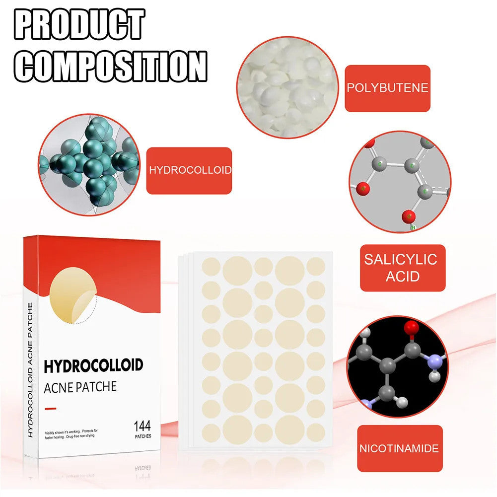 144pcs/set Hydrocolloid Acne Patch