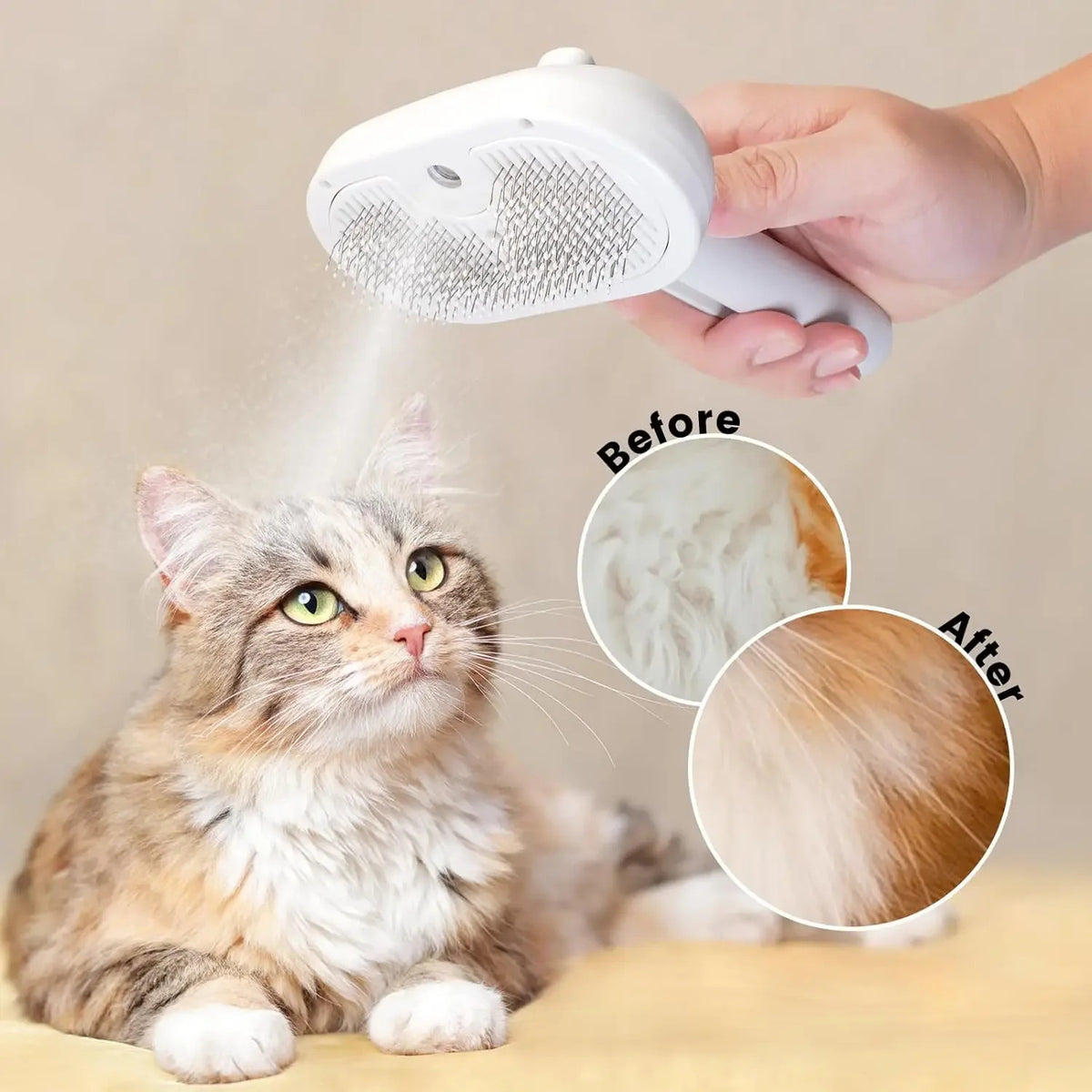 Pet Water Steam Spray Grooming Comb