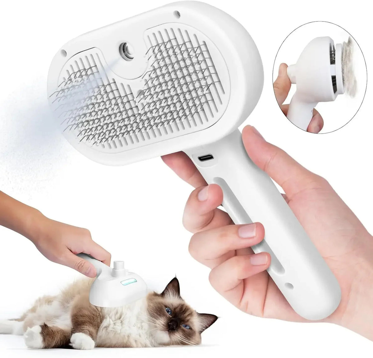 Pet Water Steam Spray Grooming Comb