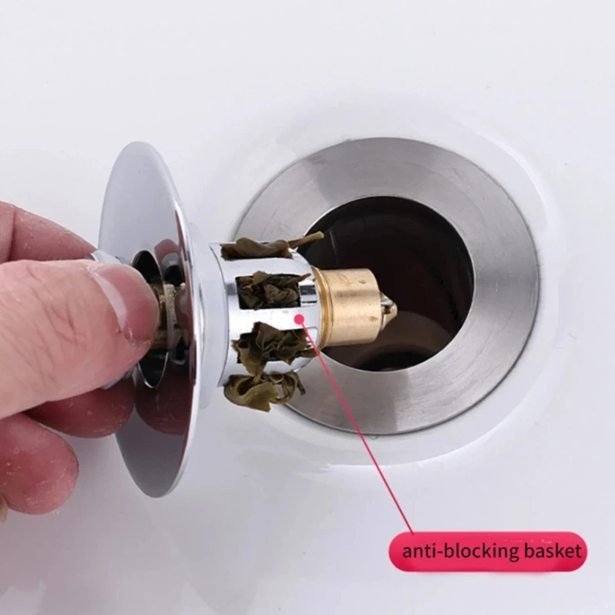 Upgraded Pop-Up Sink Drains Strainer Plug