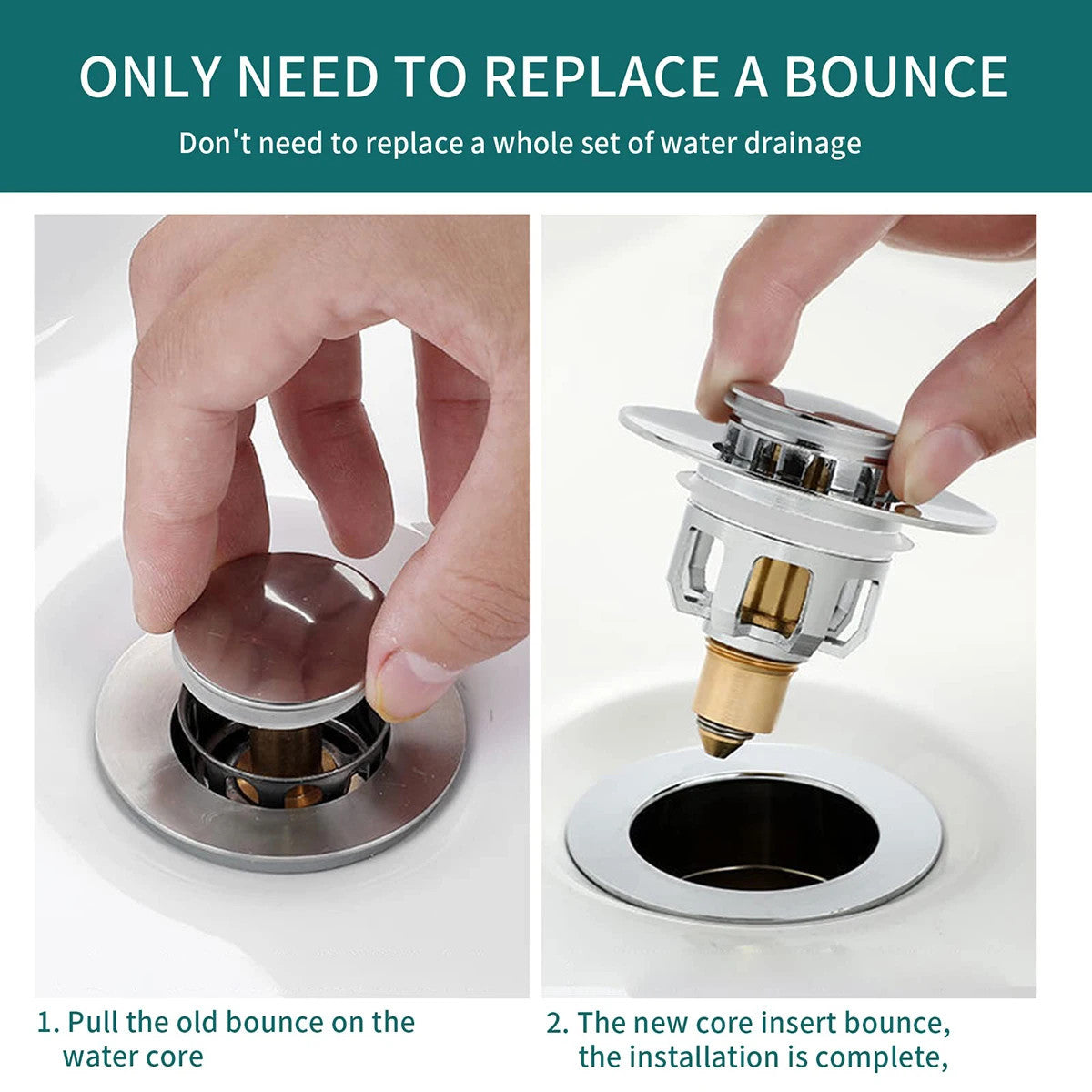 Upgraded Pop-Up Sink Drains Strainer Plug