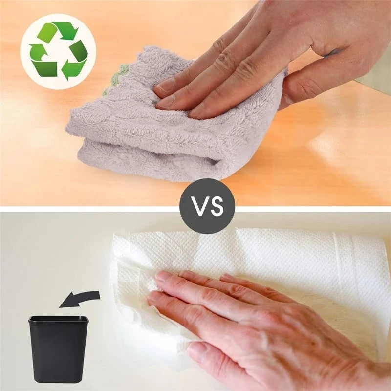 10Pcs Kitchen Cloth Dish Towels Super Absorbent