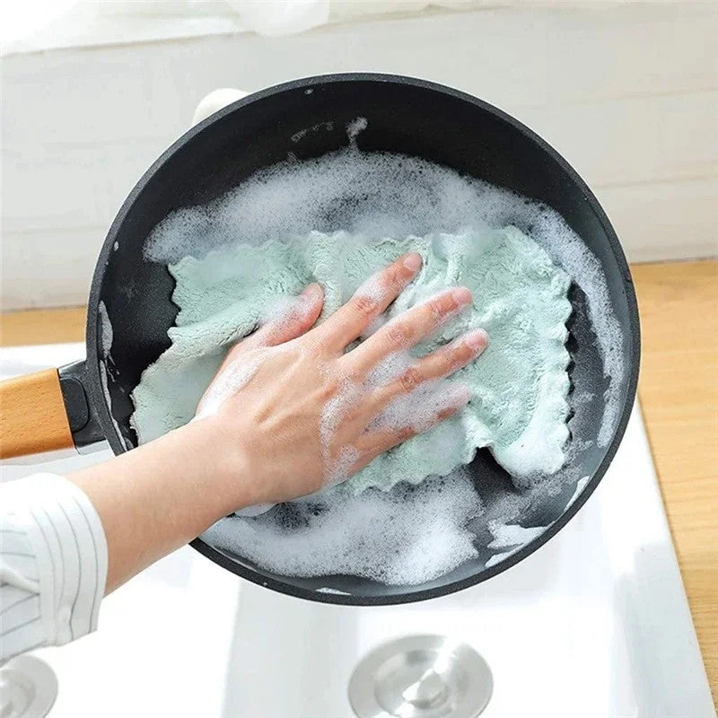 10Pcs Kitchen Cloth Dish Towels Super Absorbent
