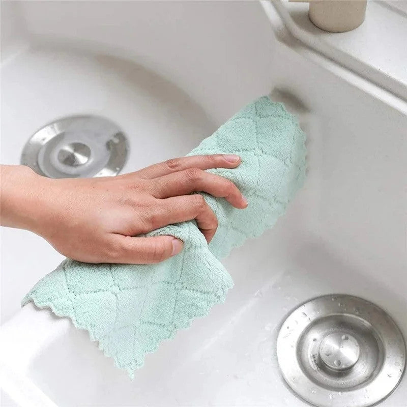 10Pcs Kitchen Cloth Dish Towels Super Absorbent